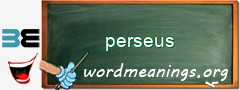 WordMeaning blackboard for perseus